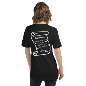 1 John 4:11 Unisex V-Neck Tee